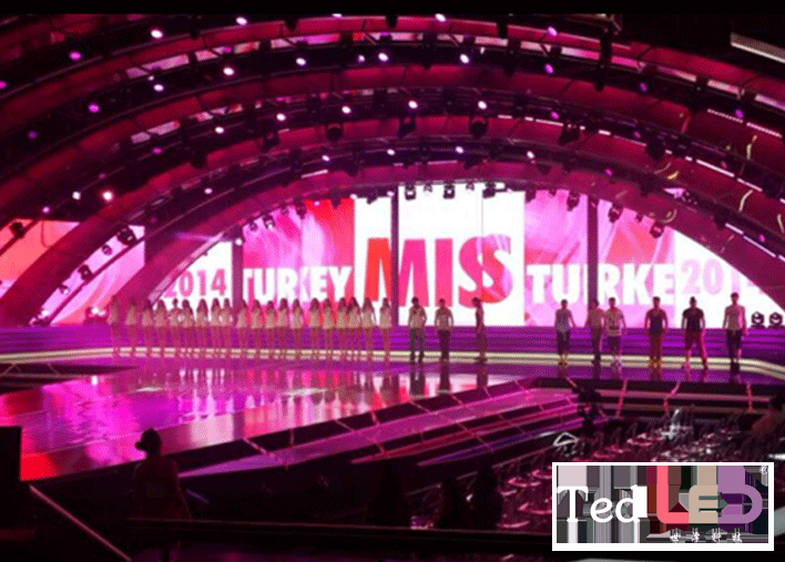 200sqm Indoor P3.91mm Rental Screen supporting the “Turkish Miss” in Turkey 2014