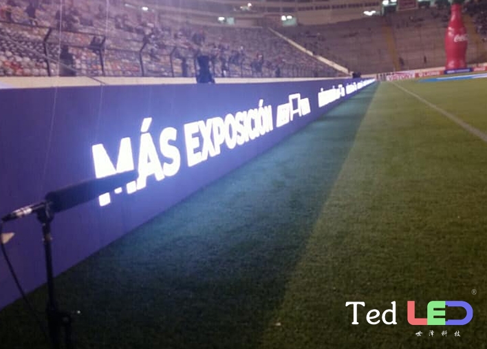 Totally 220sqm Outdoor P4.81mm LED Screen installed at Football Stadium in Peru 