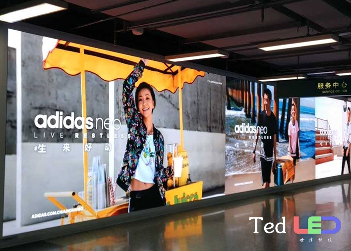80sqm Indoor Fine Pitch P1.875mm LED Screen installed at Shanghai Metro Station 